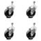 Service Caster 4 Inch Phenolic Wheel Swivel 12mm Threaded Stem Caster Set SCC-TS20S414-PHR-M1215-4 - alternate 1